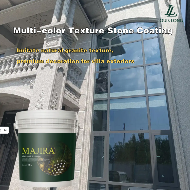 Realistic Water-in-sand Stone Texture Paint Durable Weatherproof Exterior Wall Liquid Coating Natural Stone Effect Acrylic Brush